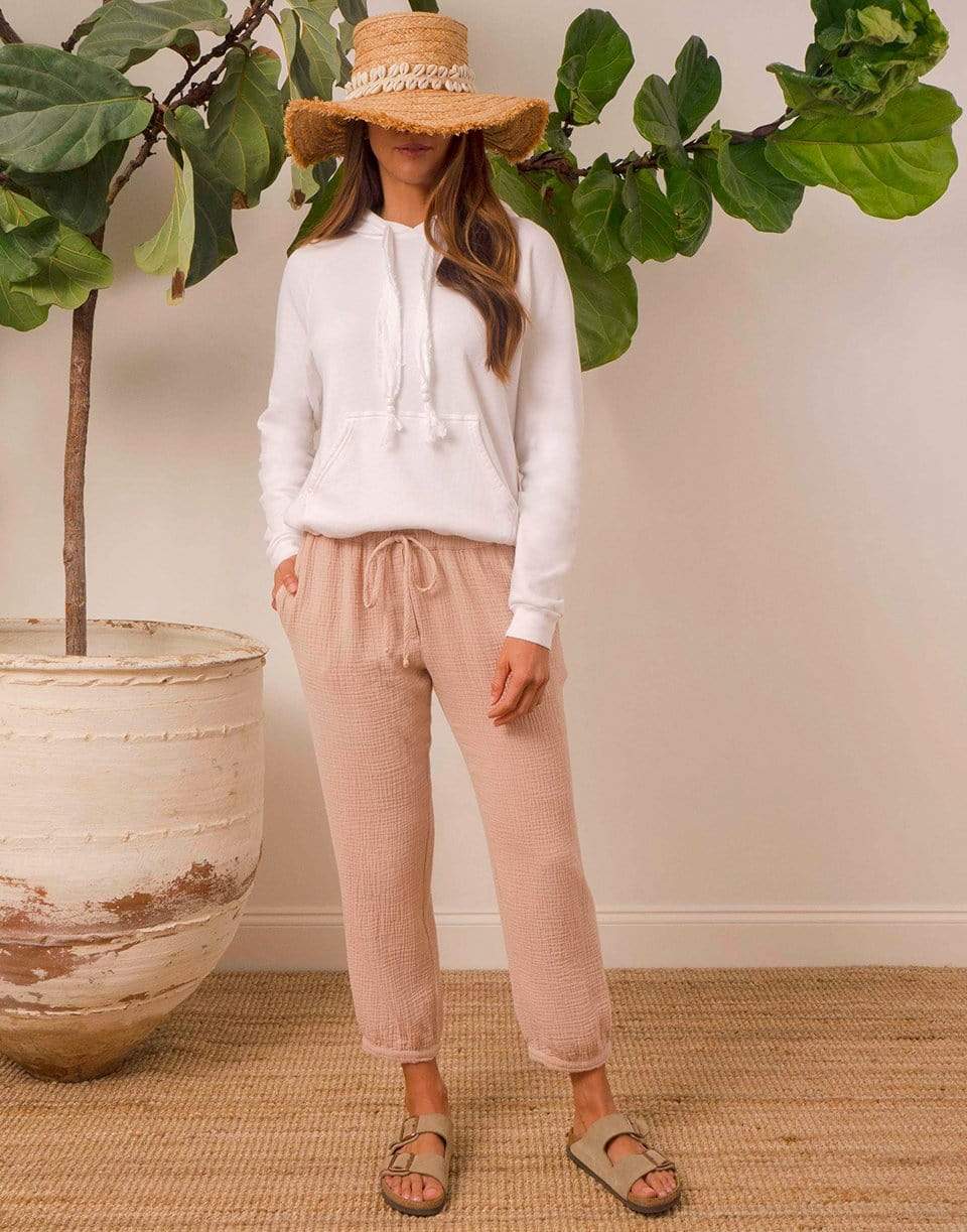 HONORINE-White Noah Hoodie Sweatshirt-