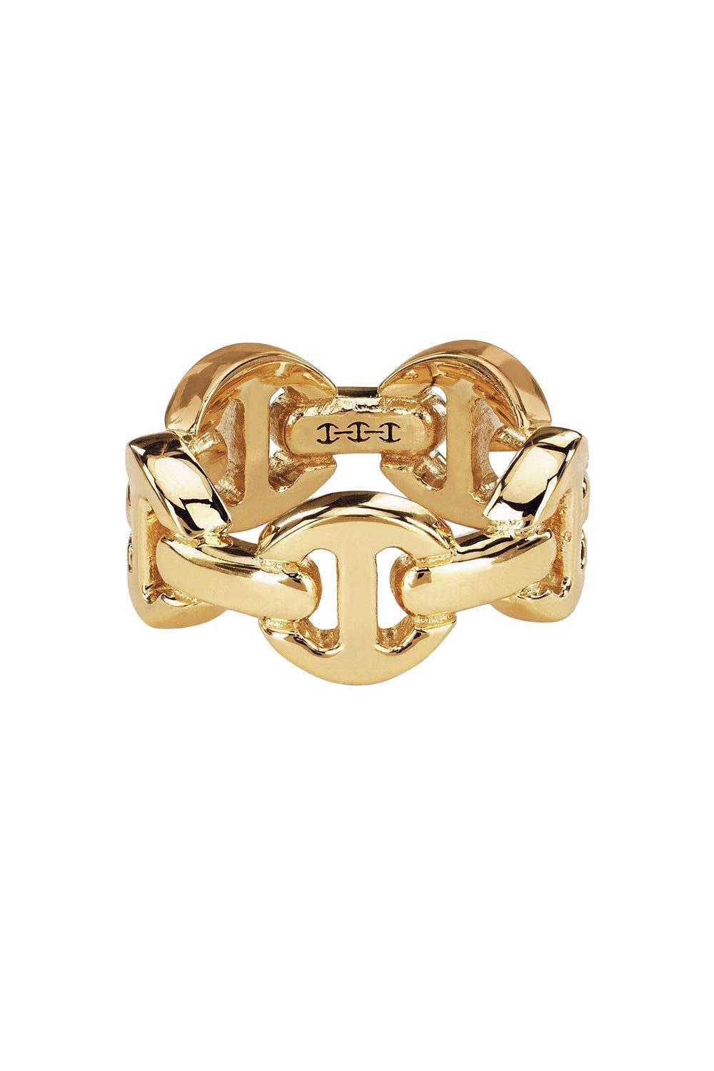 Classic Tri-Link Ring-YELLOW GOLD-7-JEWELRYFINE JEWELRING-HOORSENBUHS
