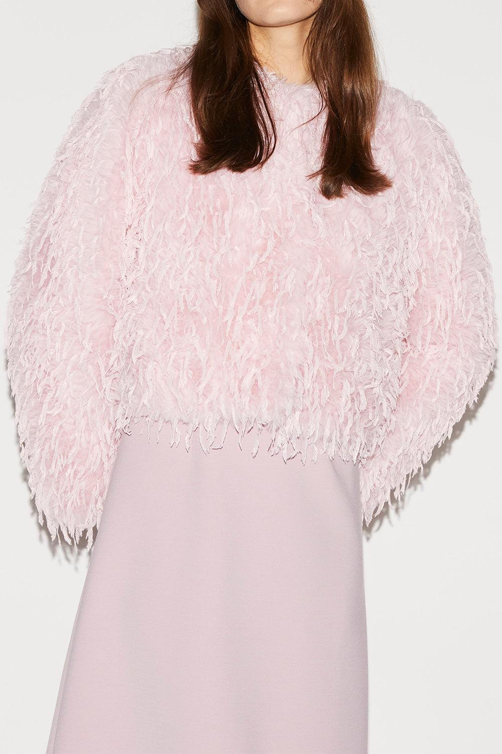 Belamy Fuzzy Jacket-PINK-S-CLOTHINGJACKETEVENING-HUISHAN ZHANG