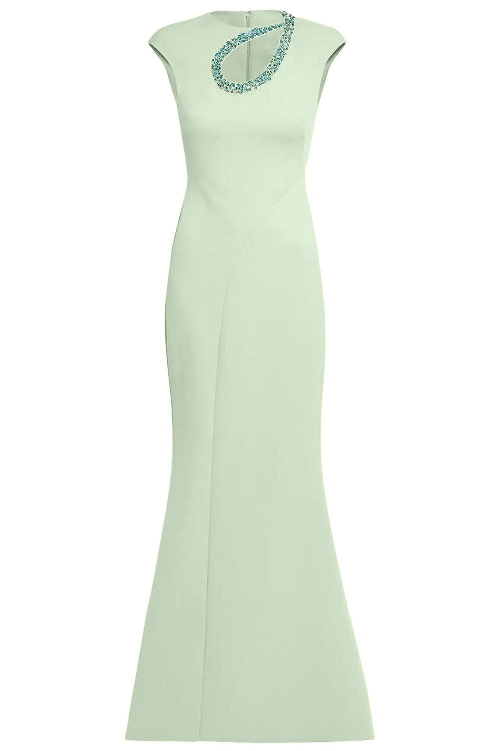 SAFIYAA: Chantria Gown - Aloe