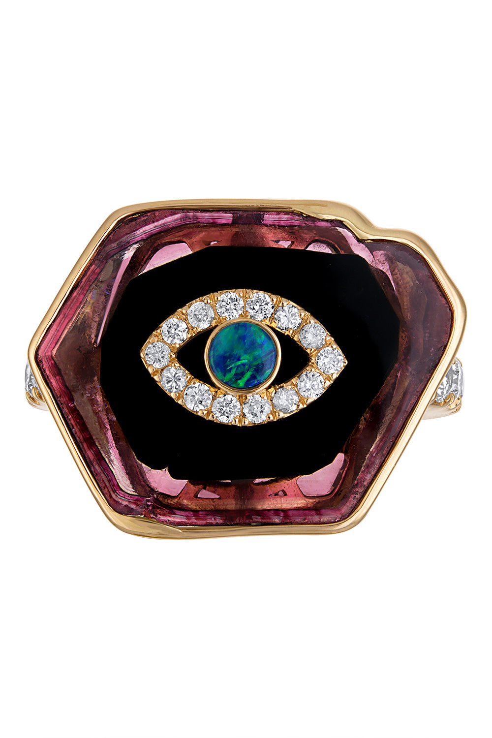Tourmaline Diamond Divine Eye Ring