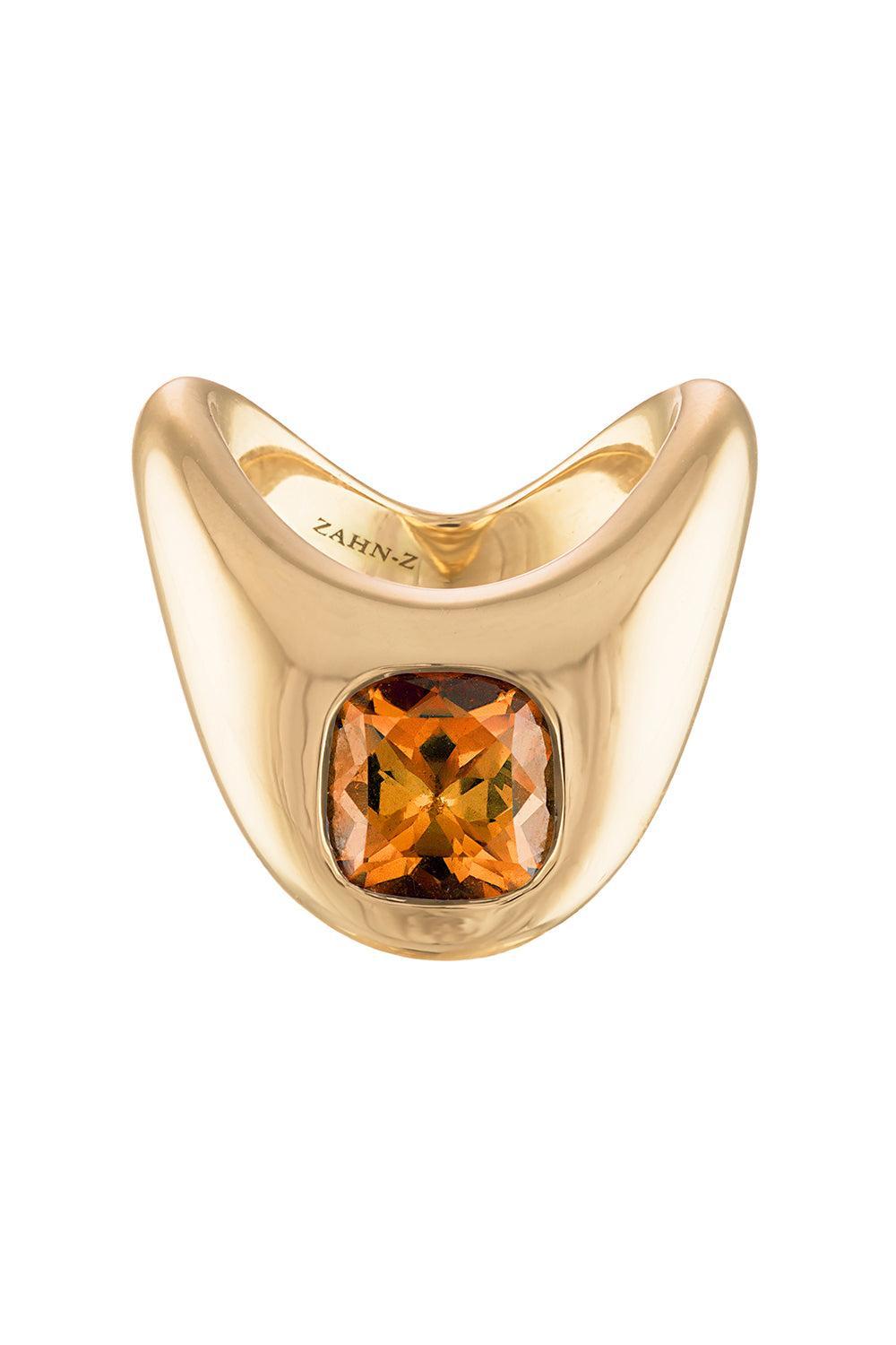 Tanzania Zircon Ring-YELLOW GOLD-6.5-JEWELRYFINE JEWELRING-ZAHN-Z