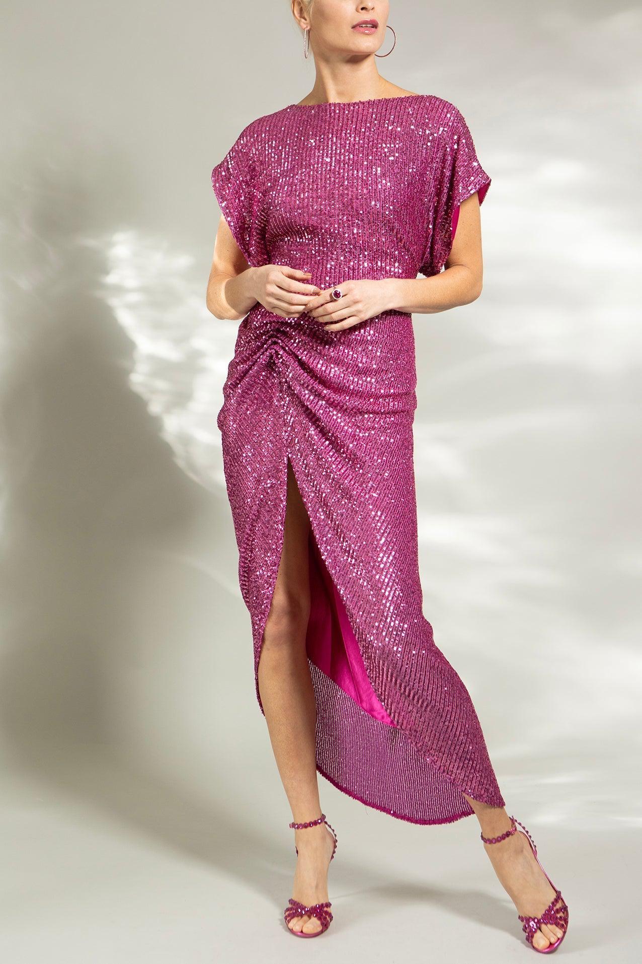 IN THE MOOD FOR LOVE-Bercot Dress - Pompadour Pink-