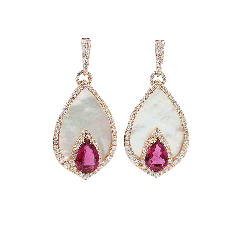 INBAR-Mother-Of-Pearl Drop Earrings-ROSE GOLD