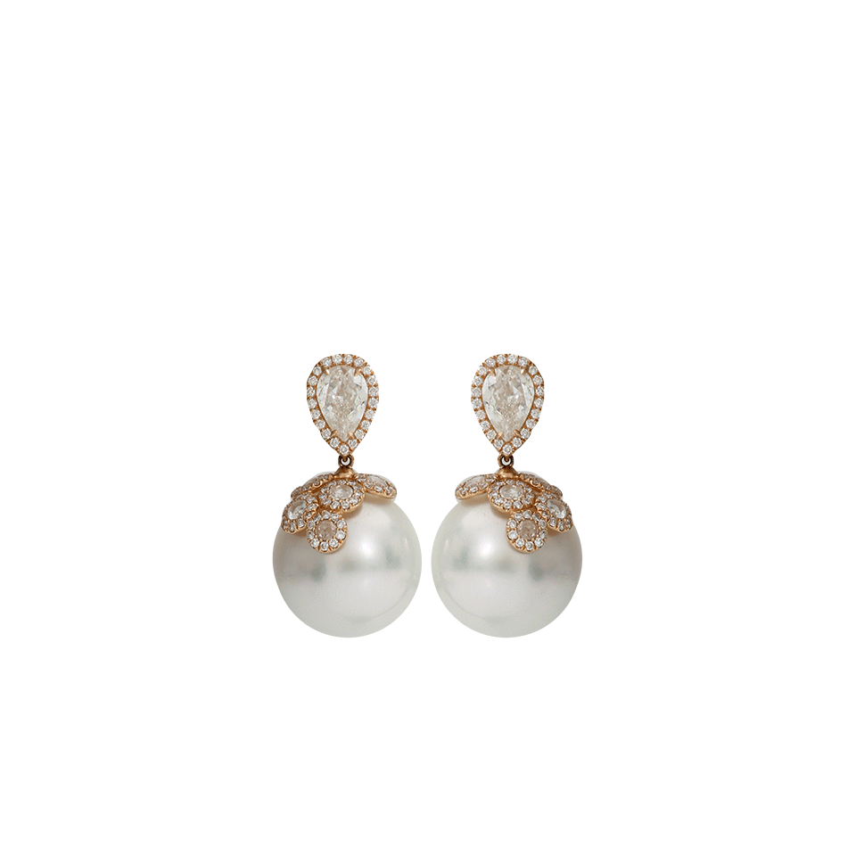 INBAR-Pearl Drop Earrings-ROSE GOLD