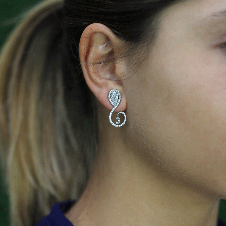 INBAR-Festival Diamond Earrings-WHITE GOLD