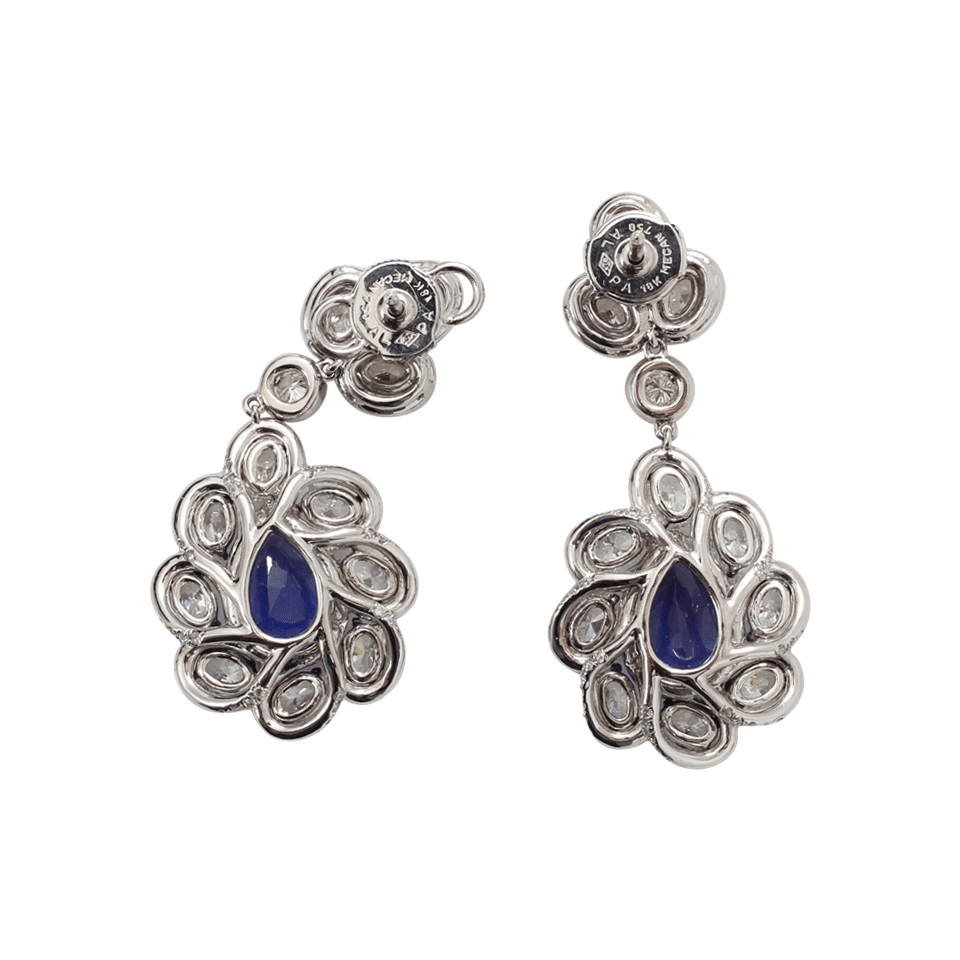 INBAR-Tanzanite And Diamond Earrings-WHITE GOLD