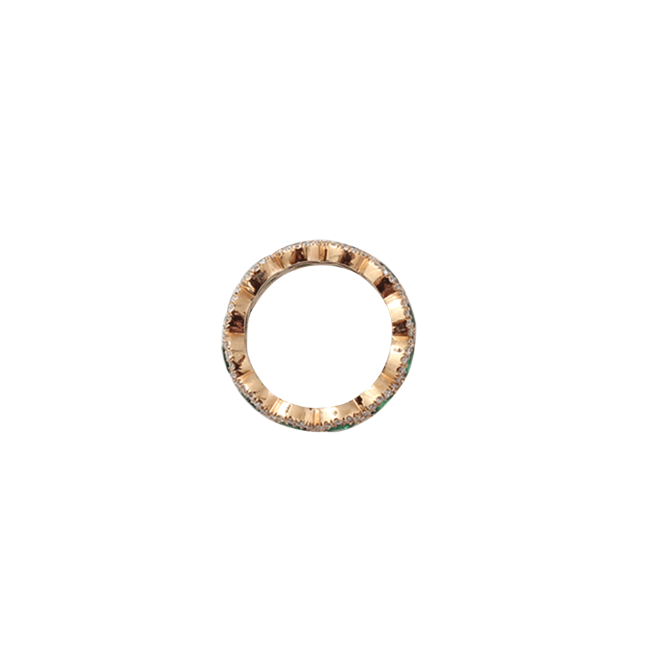 INBAR-Emerald And Diamond Eternity Ring-ROSE GOLD