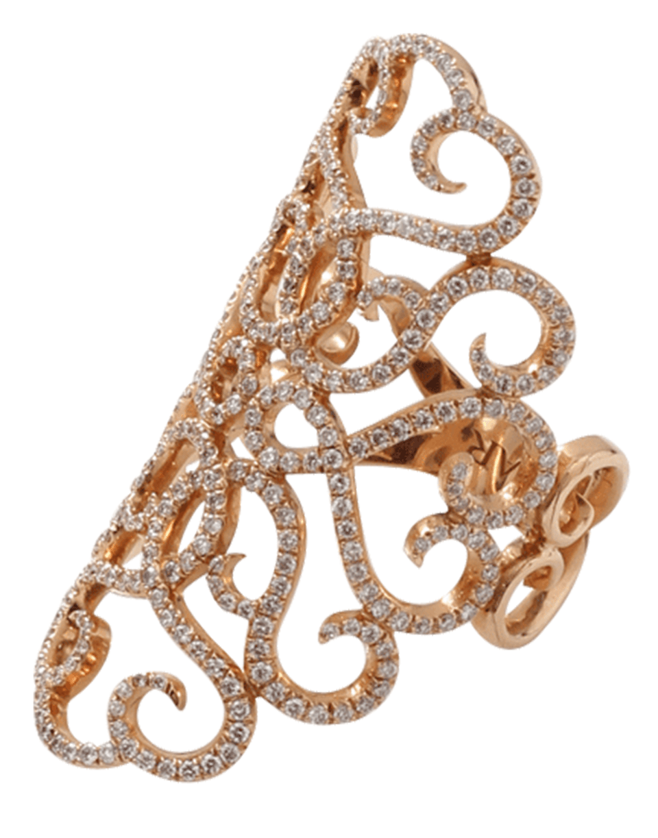 INBAR-Diamond Pave Lace Ring-ROSE GOLD