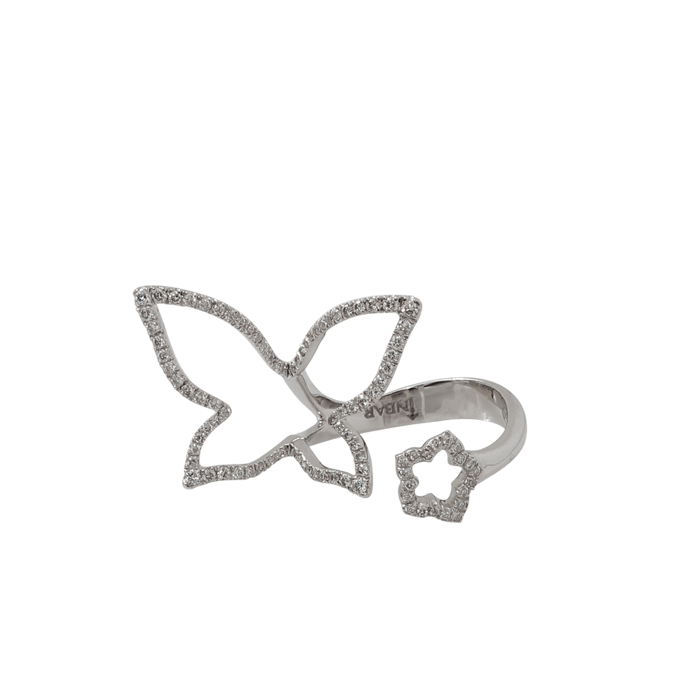 INBAR-Diamond Pave Butterfly Ring-WHITE GOLD