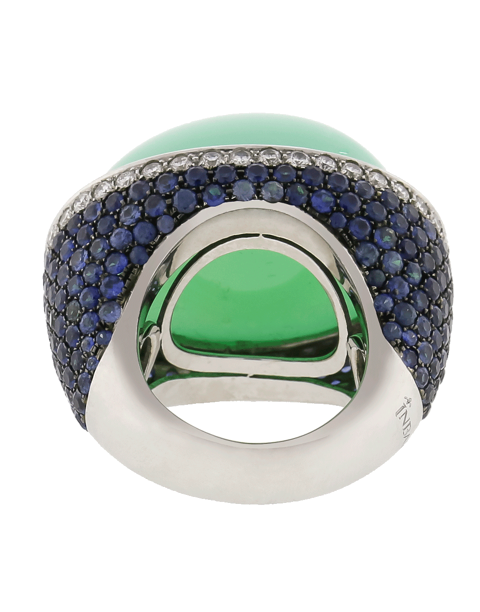 INBAR-Chrysoprase Ring-WHITE GOLD