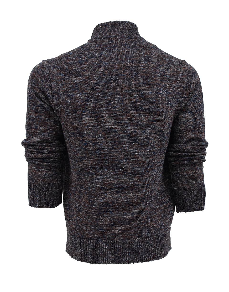INIS MEAIN-Mixed Linen Zip Cardigan-