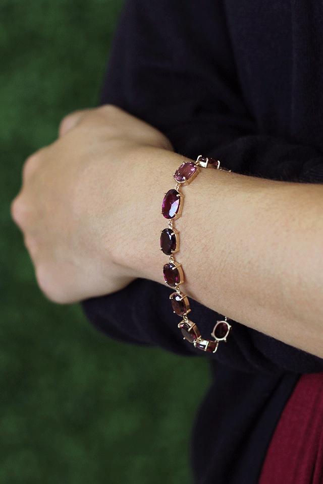 IRENE NEUWIRTH JEWELRY-Limited Edition Mixed Pink Tourmaline Bracelet-ROSE GOLD