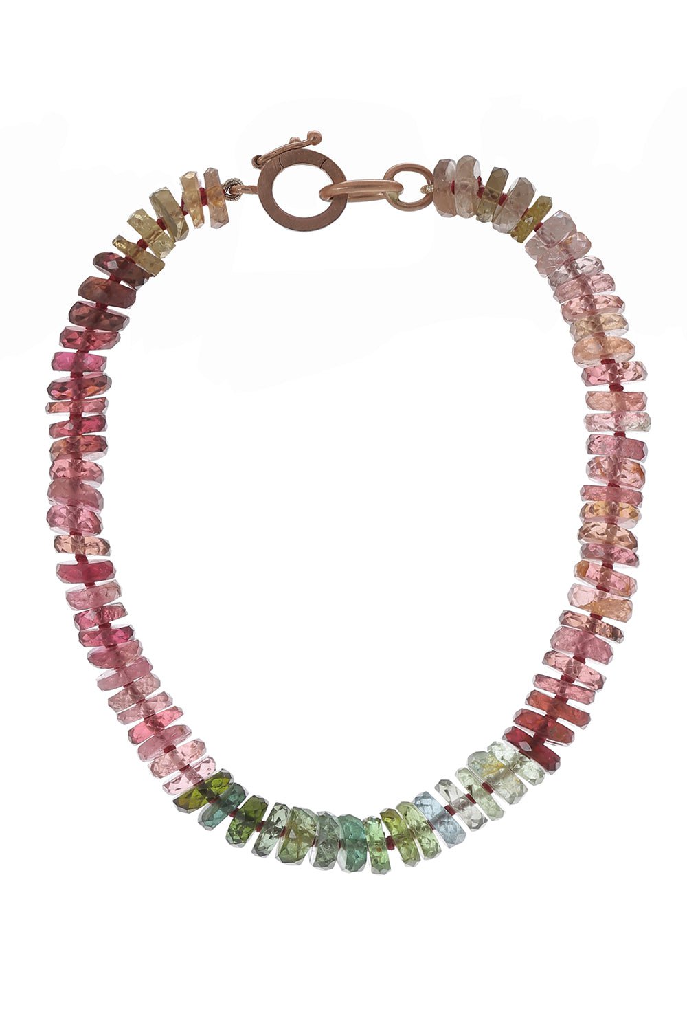 IRENE NEUWIRTH JEWELRY-Multi Tourmaline Beaded Bracelet-ROSE GOLD
