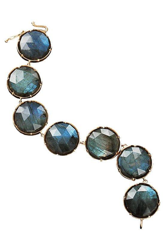 IRENE NEUWIRTH JEWELRY-Rose Cut Labradorite Bracelet-ROSE GOLD