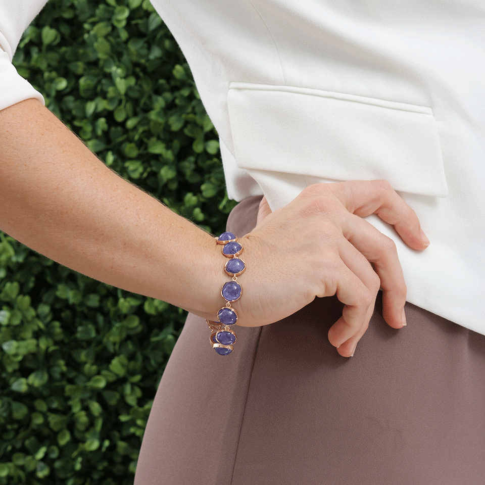 IRENE NEUWIRTH JEWELRY-Tanzanite Bracelet-ROSE GOLD