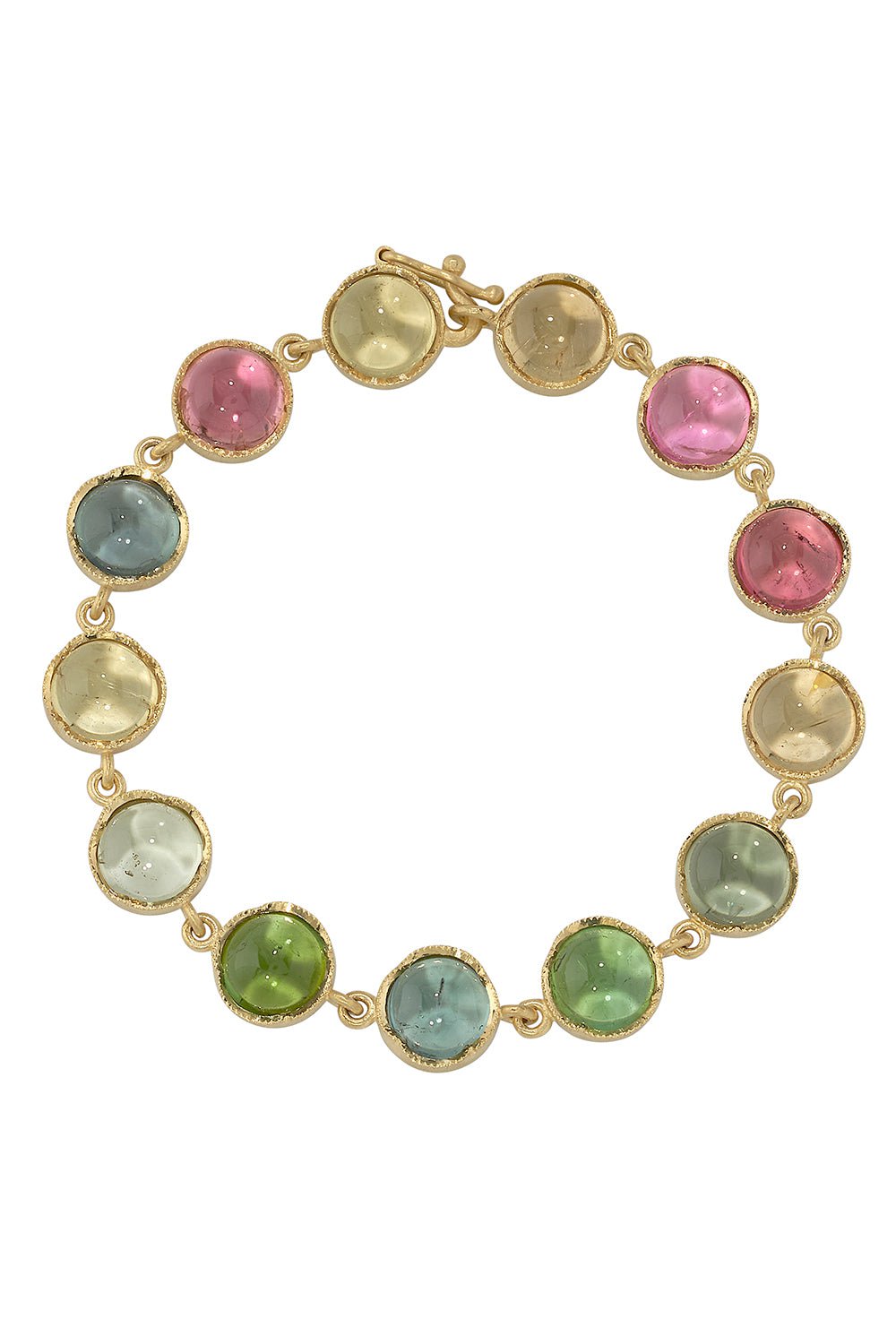 IRENE NEUWIRTH JEWELRY-Gemmy Gem Mixed Tourmaline Bracelet-YELLOW GOLD