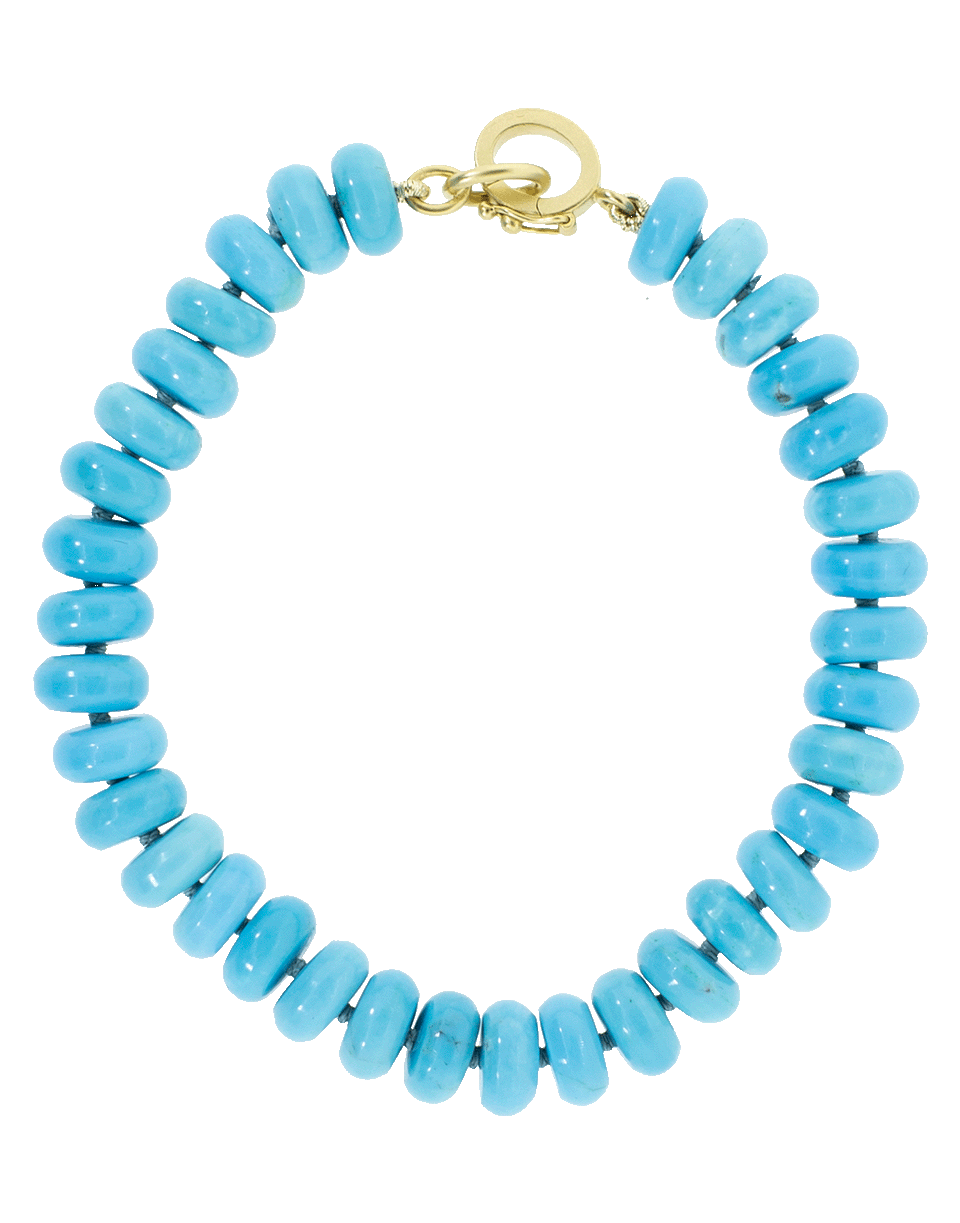 IRENE NEUWIRTH JEWELRY-Kingman Turquoise Bead Bracelet-YELLOW GOLD