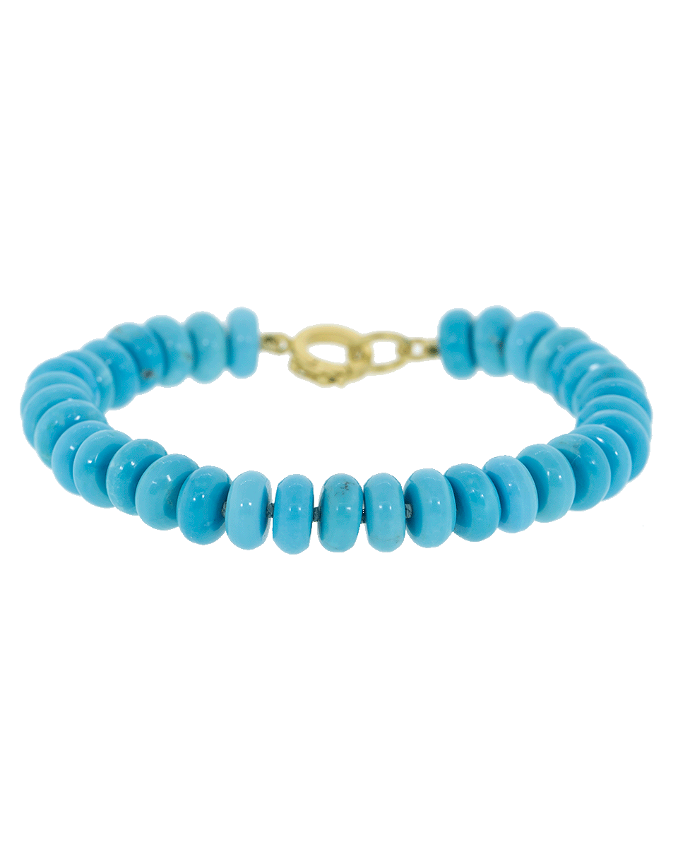 IRENE NEUWIRTH JEWELRY-Kingman Turquoise Bead Bracelet-YELLOW GOLD