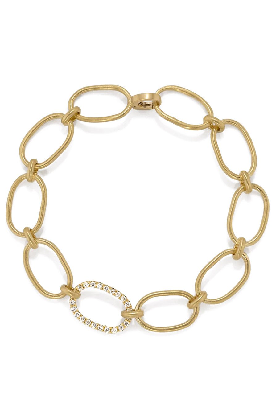 IRENE NEUWIRTH JEWELRY-Pave Link Chain Bracelet-YELLOW GOLD