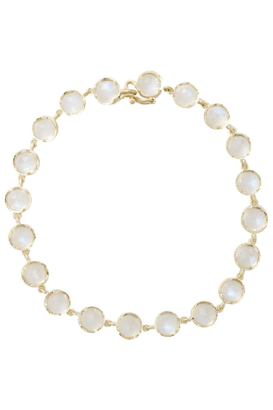 IRENE NEUWIRTH JEWELRY-Small Classic Rainbow Moonstone Link Bracelet-YELLOW GOLD