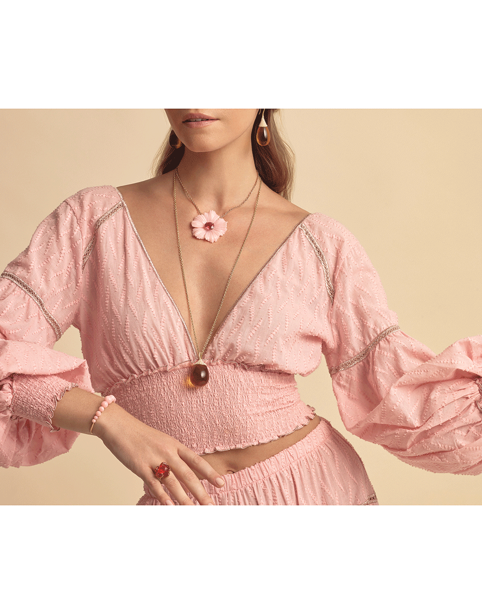 IRENE NEUWIRTH JEWELRY-Pink Opal Sphere Cuff-ROSE GOLD