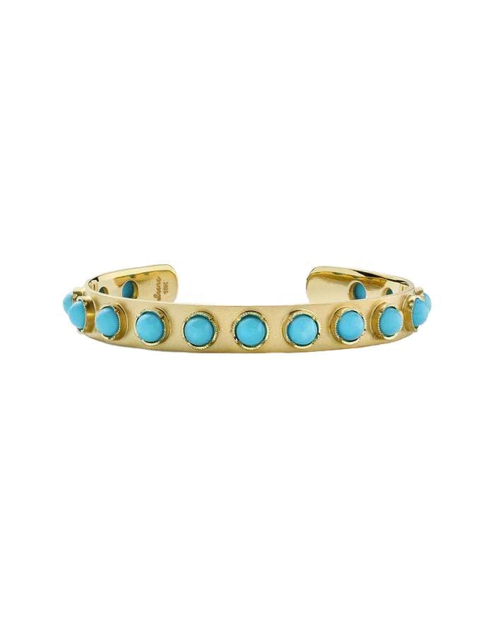 IRENE NEUWIRTH JEWELRY-Kingman Turquoise Cuff-YELLOW GOLD