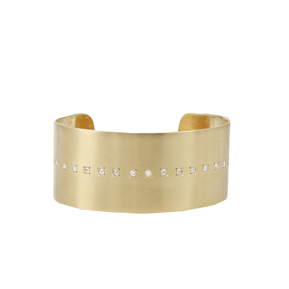 IRENE NEUWIRTH JEWELRY-Rose Cut Diamond Cuff Bracelet-YELLOW GOLD