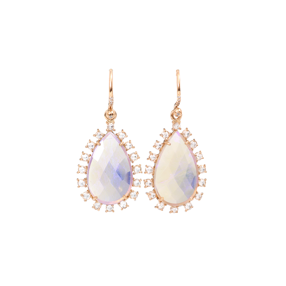 IRENE NEUWIRTH JEWELRY-Faceted Lightening Ridge Opal Earrings-ROSE GOLD