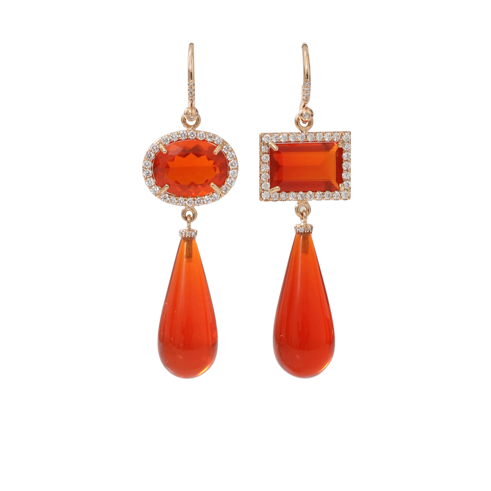 IRENE NEUWIRTH JEWELRY-Fire Opal Earrings-ROSE GOLD