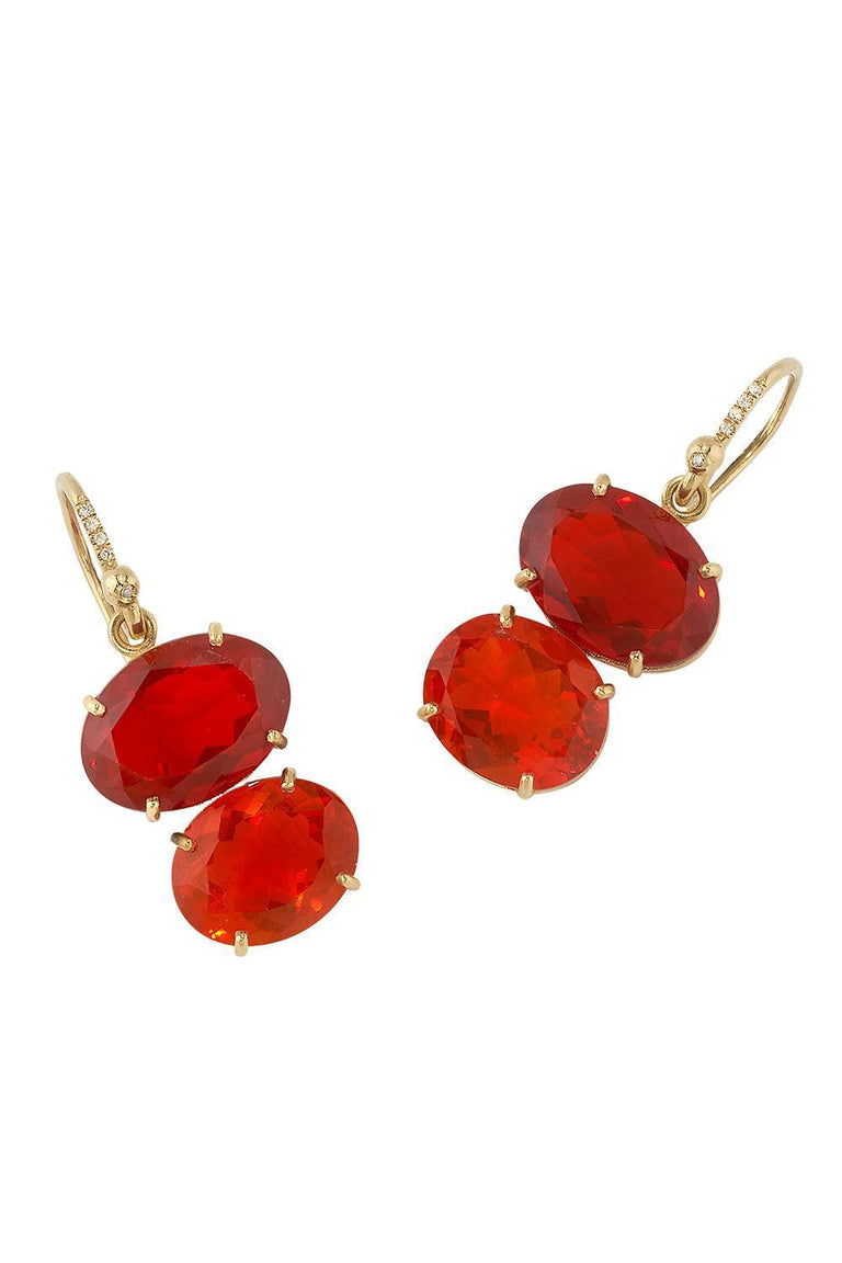 Fire Opal Gemmy Gem Earrings