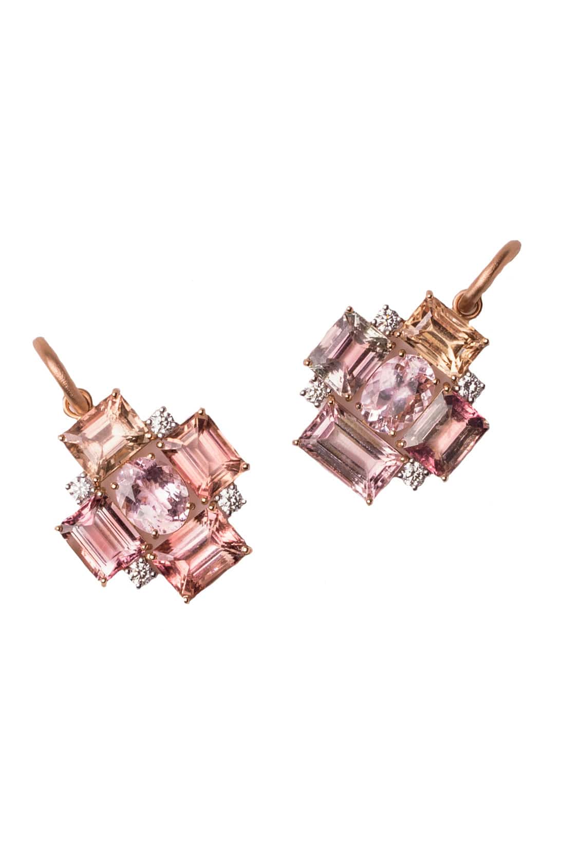 IRENE NEUWIRTH JEWELRY-Gemmy Gem Tourmaline Huggie Earrings-ROSE GOLD