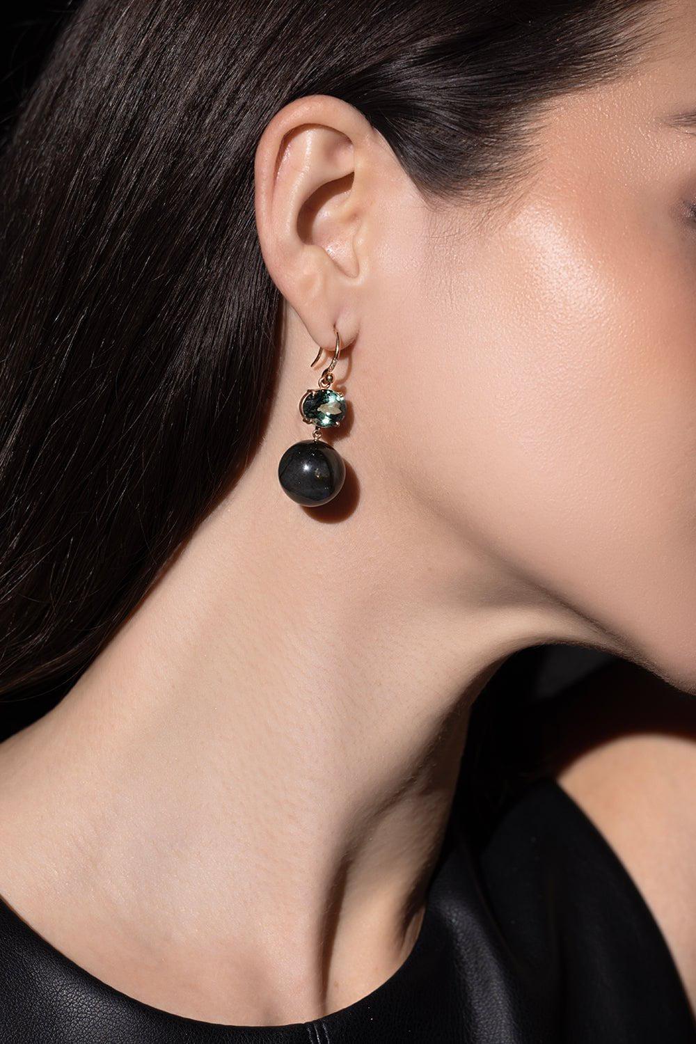 IRENE NEUWIRTH JEWELRY-Gumball Tourmaline Sphere Earrings-ROSE GOLD