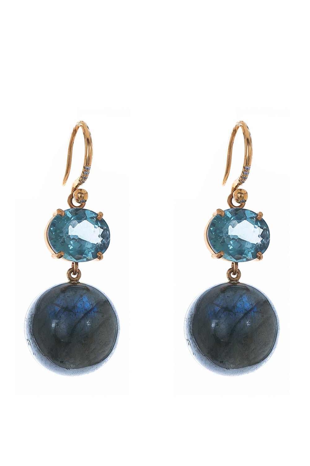 IRENE NEUWIRTH JEWELRY-Gumball Tourmaline Sphere Earrings-ROSE GOLD