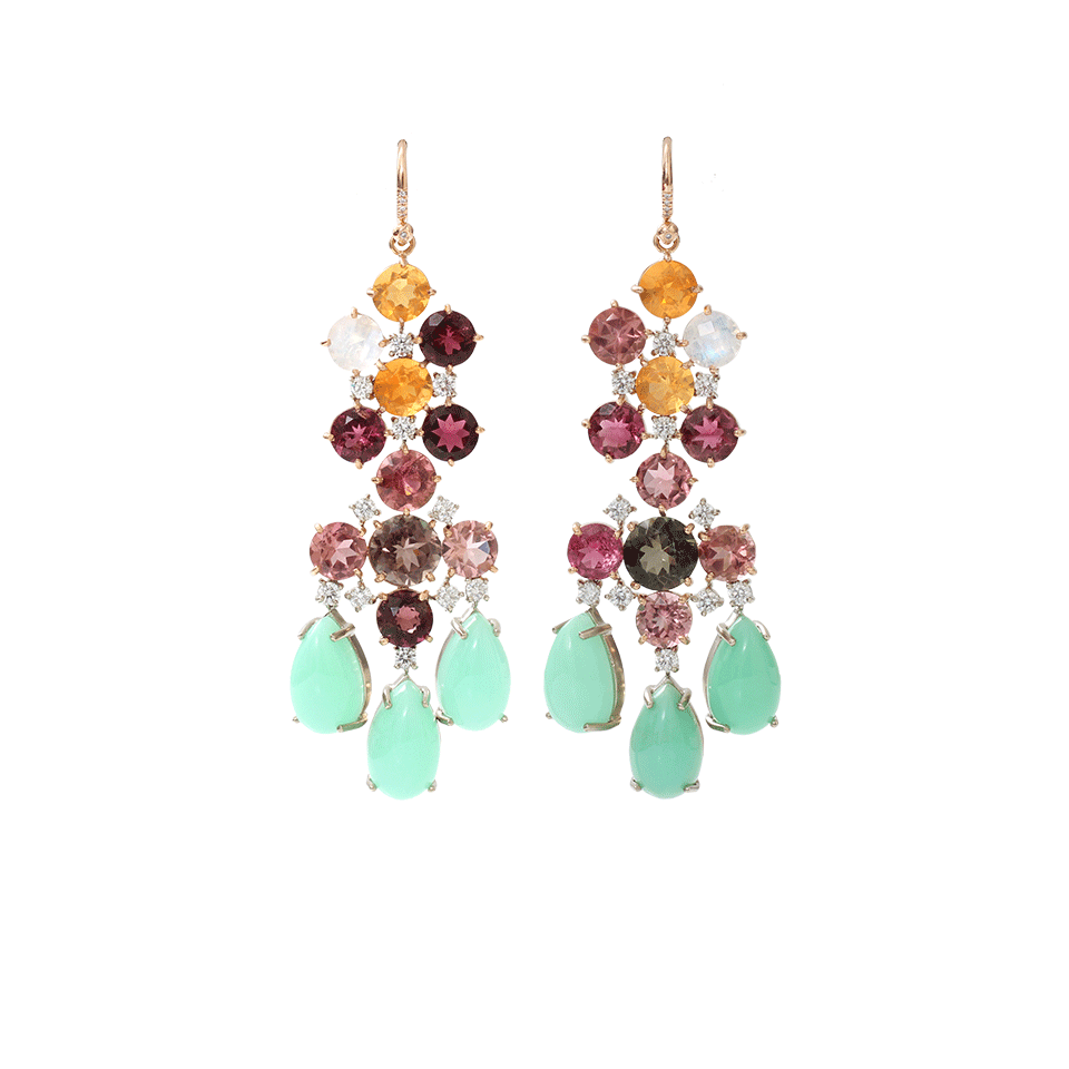 IRENE NEUWIRTH JEWELRY-Mint Chrysoprase Chandelier Earrings-ROSE GOLD