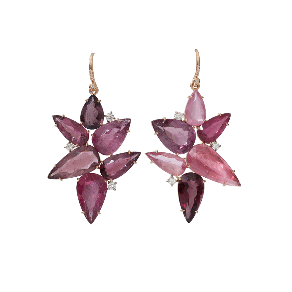 IRENE NEUWIRTH JEWELRY-Mixed Pink Tourmaline Earrings-ROSE GOLD