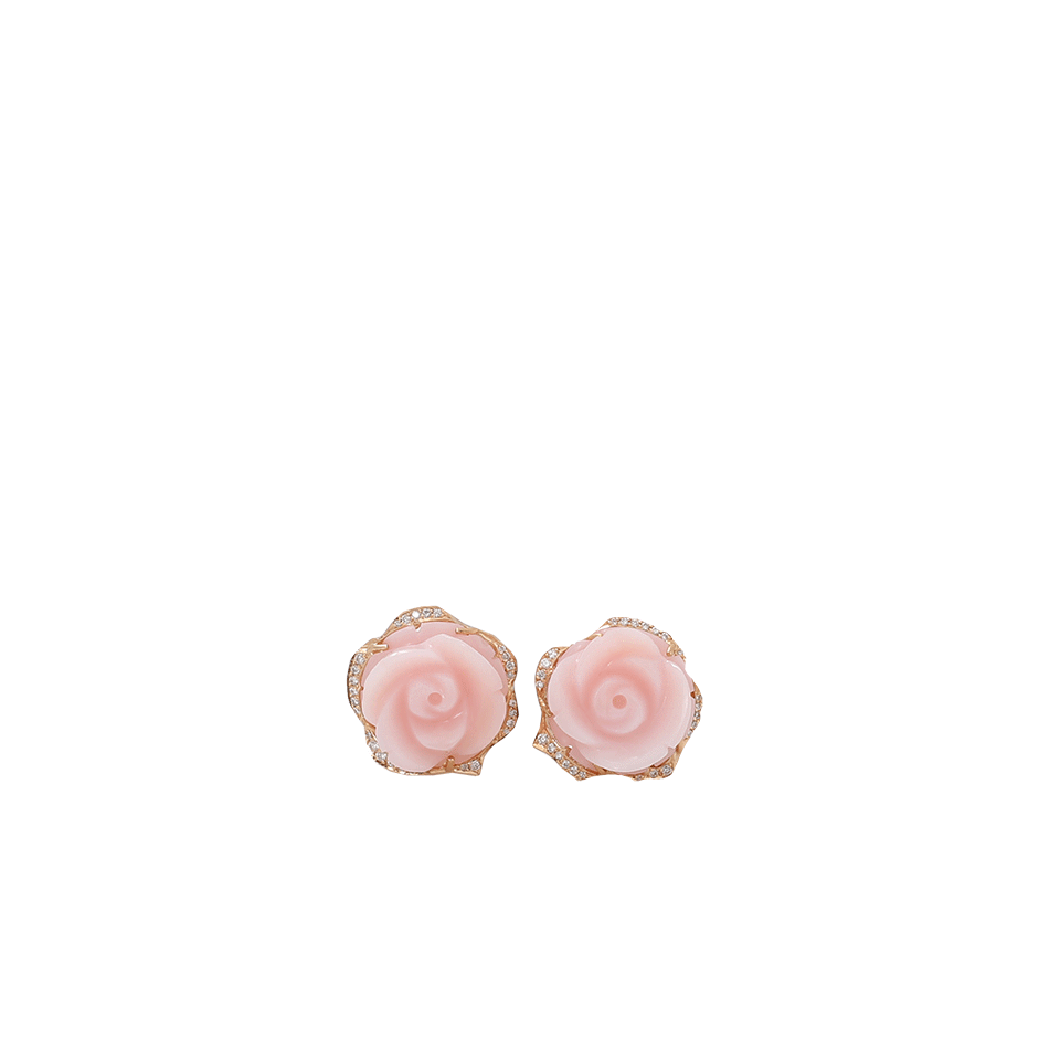 IRENE NEUWIRTH JEWELRY-Pink Opal Flower Earrings-ROSE GOLD