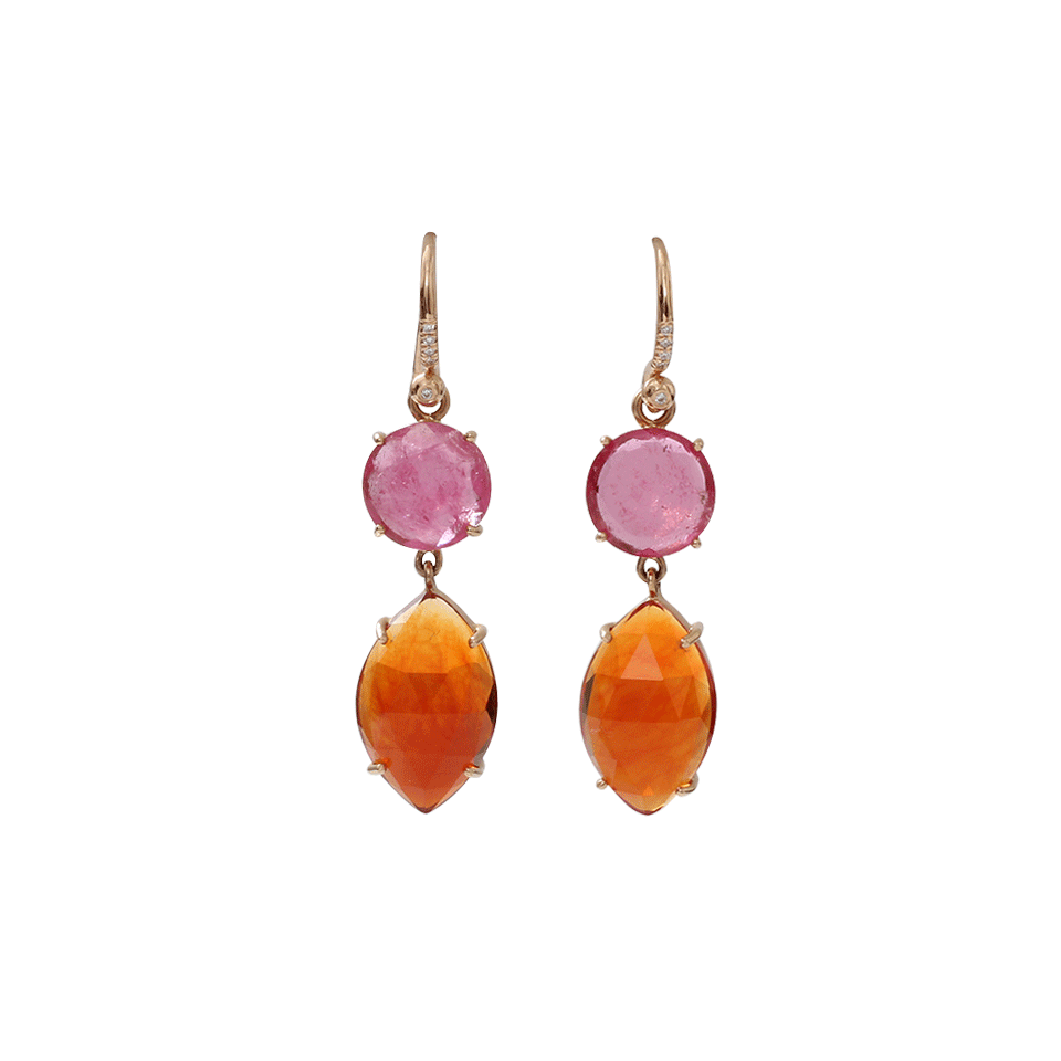 IRENE NEUWIRTH JEWELRY-Pink Tourmaline Drop Earrings-ROSE GOLD