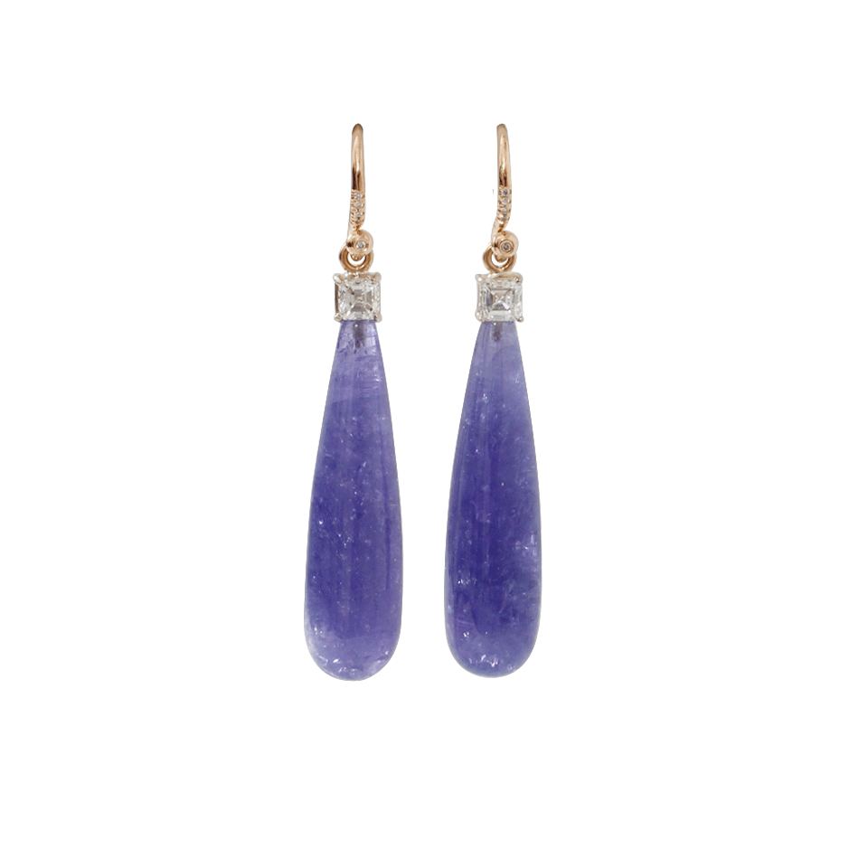 IRENE NEUWIRTH JEWELRY-Tanzanite And Diamond Drop Earrings-ROSE GOLD