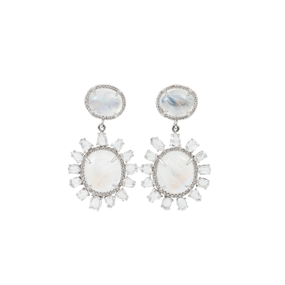 IRENE NEUWIRTH JEWELRY-Rainbow Moonstone Earrings-WHITE GOLD