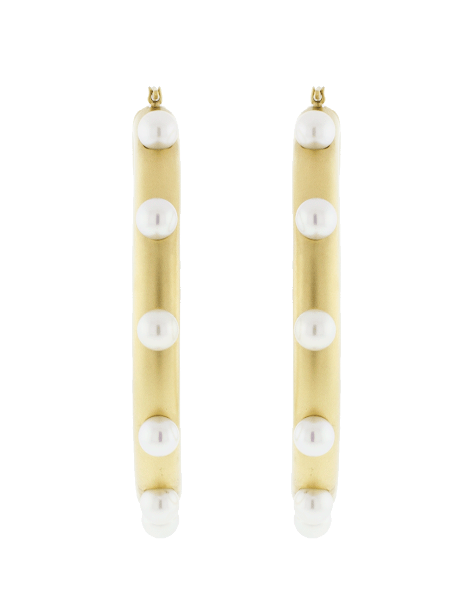 IRENE NEUWIRTH JEWELRY-Akoya Pearl Hoop Earrings-YELLOW GOLD