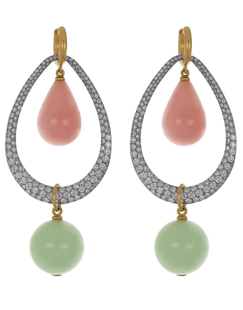 IRENE NEUWIRTH JEWELRY-Diamond and Gumball Drop Earrings-YELLOW GOLD