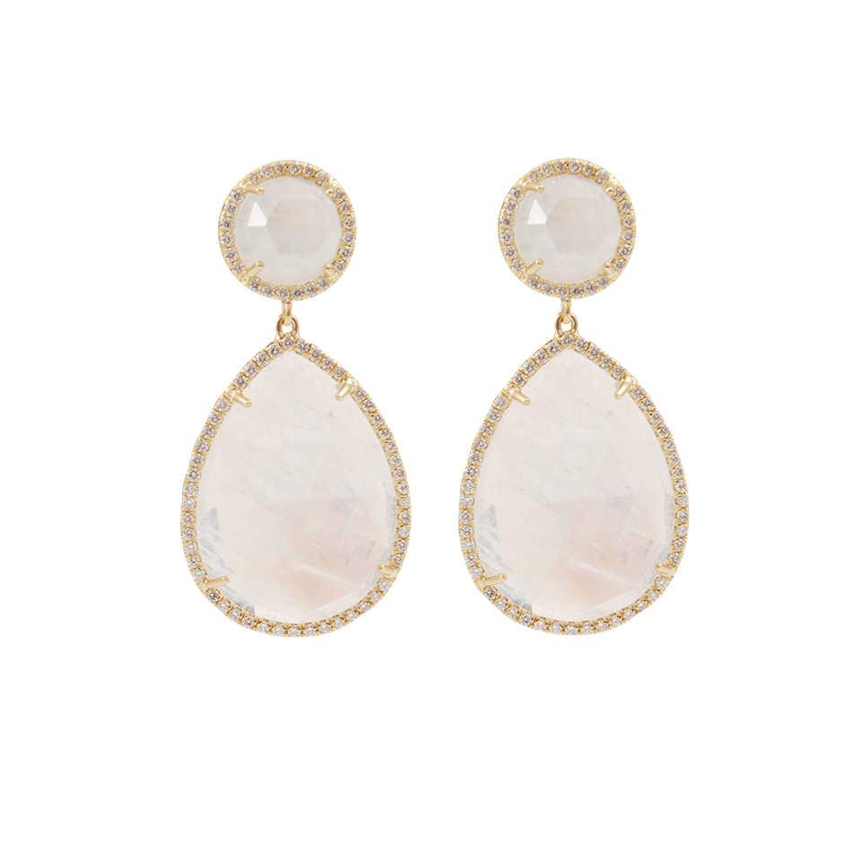 IRENE NEUWIRTH JEWELRY-Double Drop Rainbow Moonstone Earrings-YELLOW GOLD