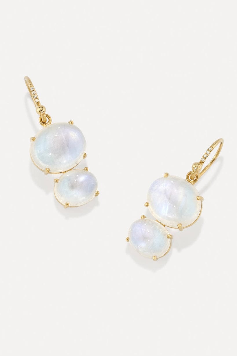 IRENE NEUWIRTH JEWELRY-Double Rainbow Moonstone Earrings-YELLOW GOLD