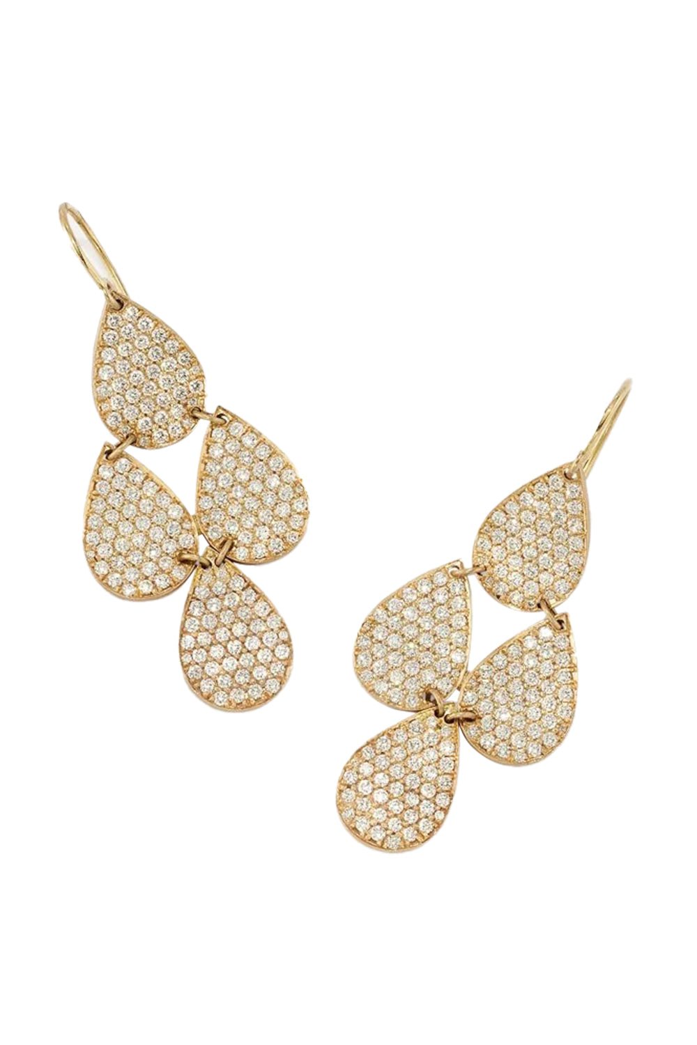 IRENE NEUWIRTH JEWELRY-Four-Drop Diamond Chandelier Earrings-YELLOW GOLD