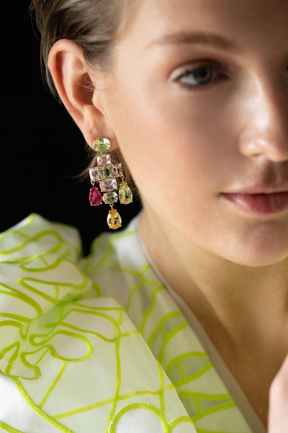IRENE NEUWIRTH JEWELRY-Gemmy Gem Earrings-YELLOW GOLD