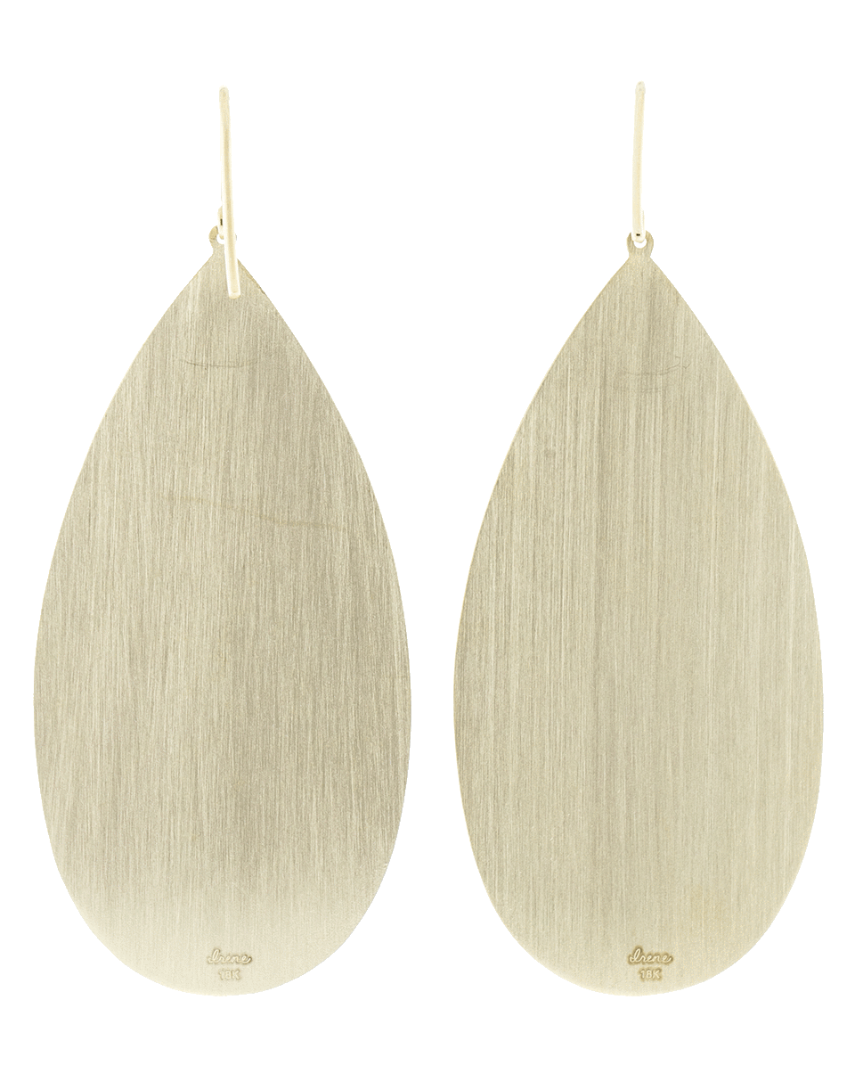IRENE NEUWIRTH JEWELRY-Large Pear Shape Flat Gold Earrings-YELLOW GOLD