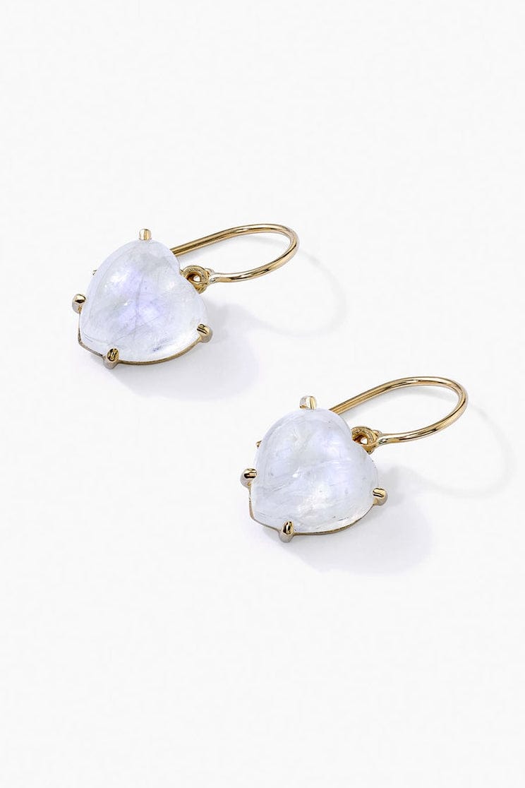 IRENE NEUWIRTH JEWELRY-Moonstone Medium Love Earrings-YELLOW GOLD