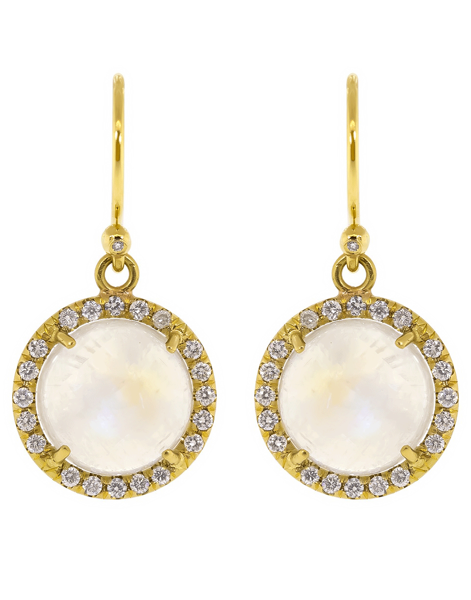 IRENE NEUWIRTH JEWELRY-Rainbow Moonstone and Diamond Drop Earrings-YELLOW GOLD