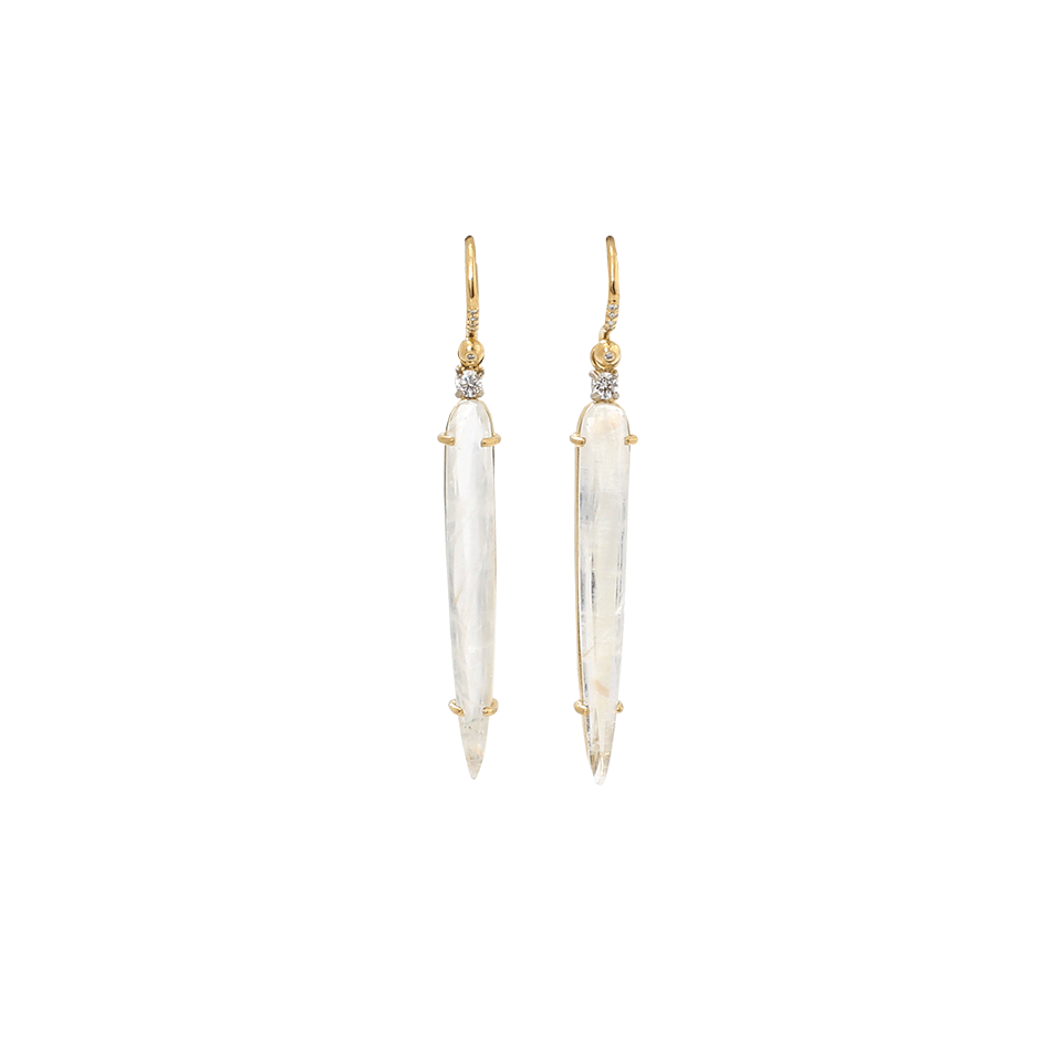 IRENE NEUWIRTH JEWELRY-Rainbow Moonstone Earrings-YELLOW GOLD